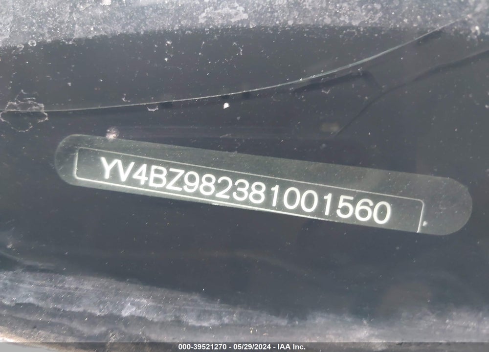 2008 VOLVO XC70 3.2 VIN: YV4BZ982381001560
