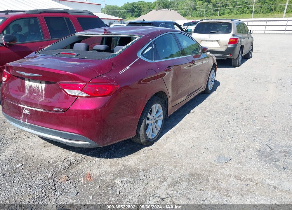 2016 CHRYSLER 200 LIMITED VIN: 1C3CCCAB1GN173596