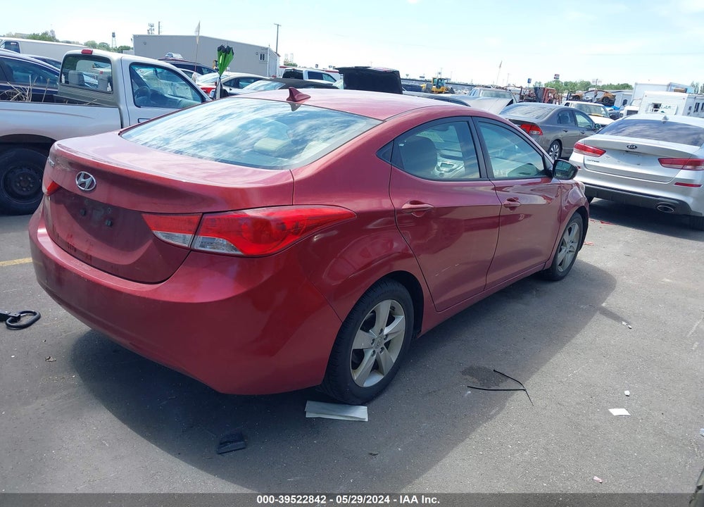 2013 HYUNDAI ELANTRA GLS VIN: KMHDH4AEXDU640996