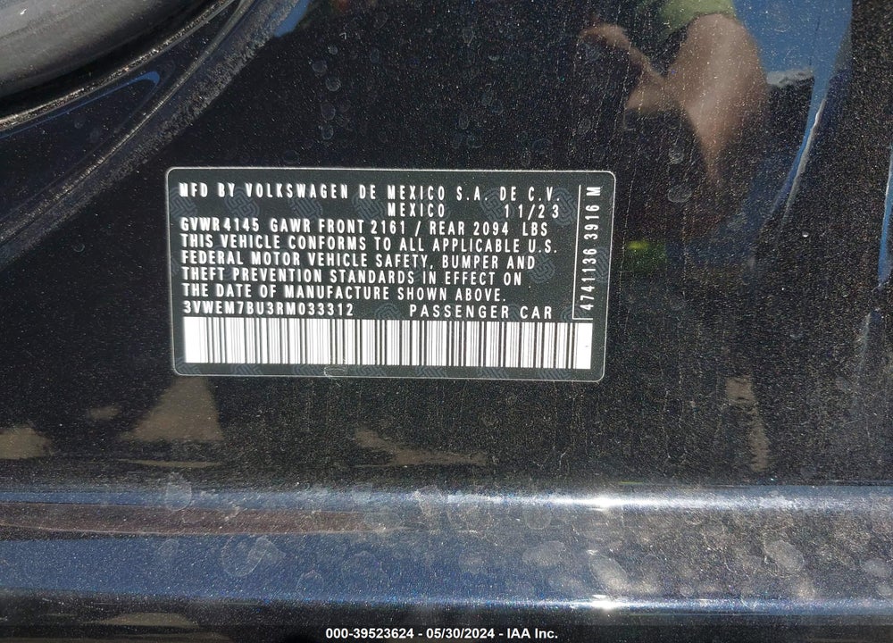 2024 VOLKSWAGEN JETTA 1.5T SE VIN: 3VWEM7BU3RM033312