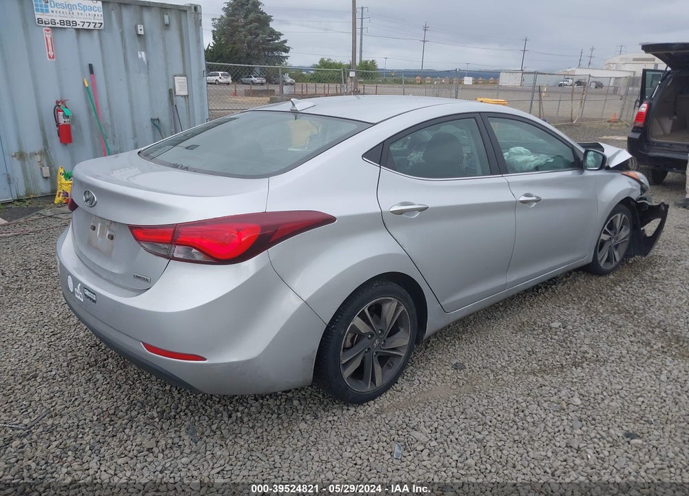 2014 HYUNDAI ELANTRA LIMITED VIN: 5NPDH4AE0EH484581