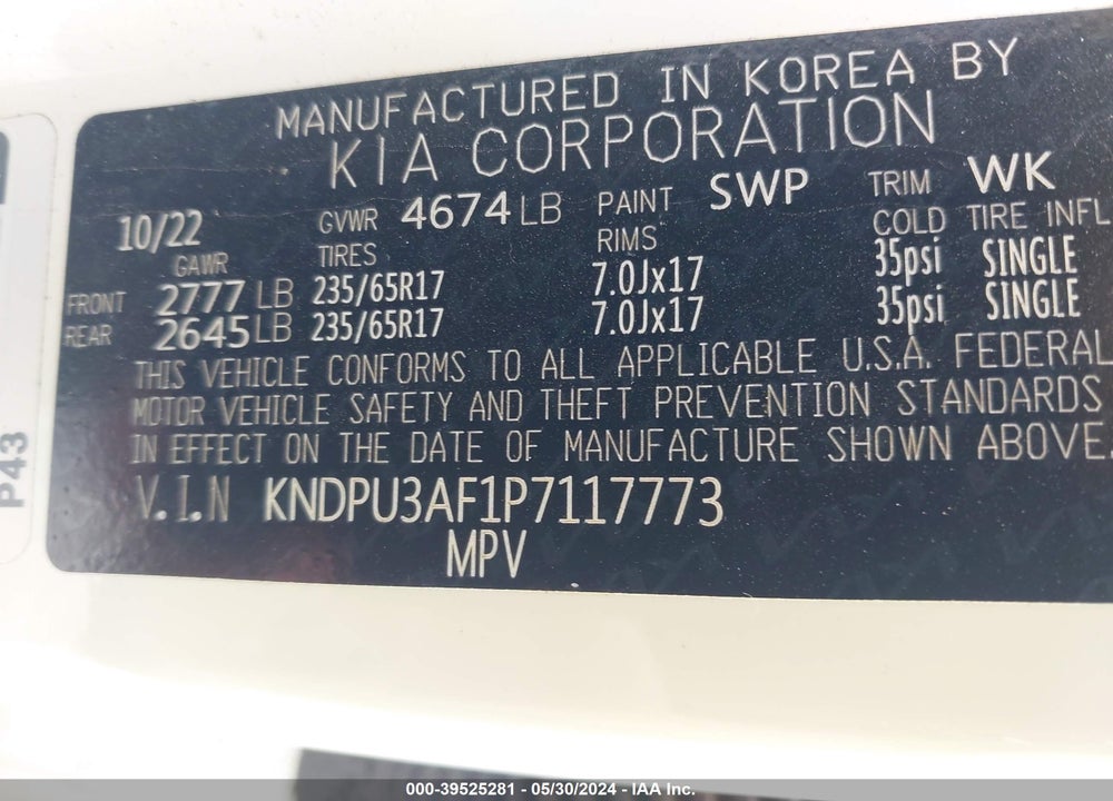 2023 KIA SPORTAGE LX VIN: KNDPU3AF1P7117773