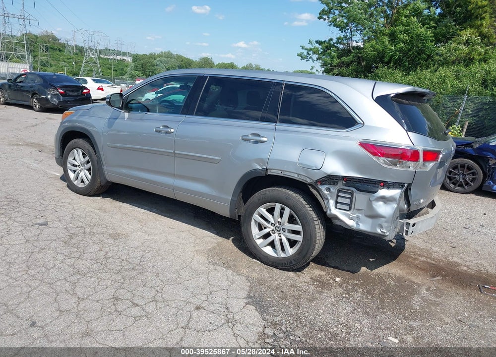 2016 TOYOTA HIGHLANDER LE V6 VIN: 5TDBKRFH9GS271196