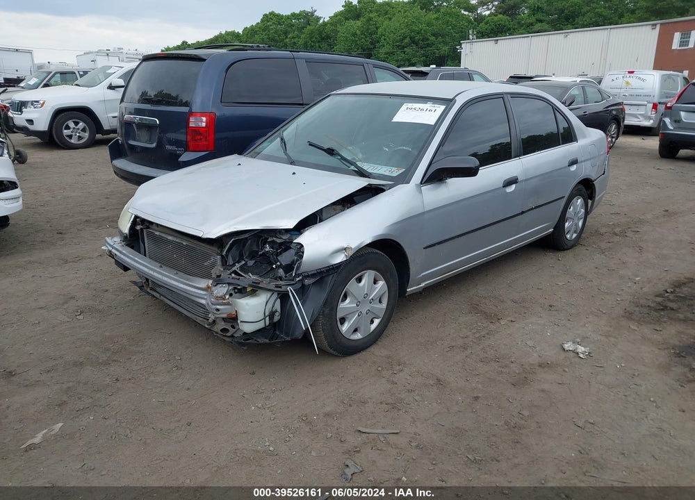 2002 HONDA CIVIC DX VIN: 2HGES15112H570029