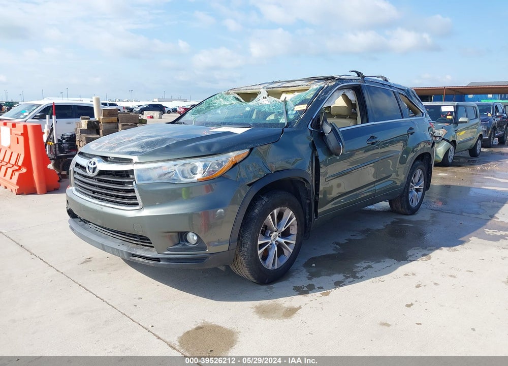 2015 TOYOTA HIGHLANDER XLE V6 VIN: 5TDJKRFH9FS093882