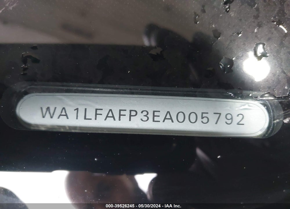 2014 AUDI Q5 2.0T PREMIUM VIN: WA1LFAFP3EA005792