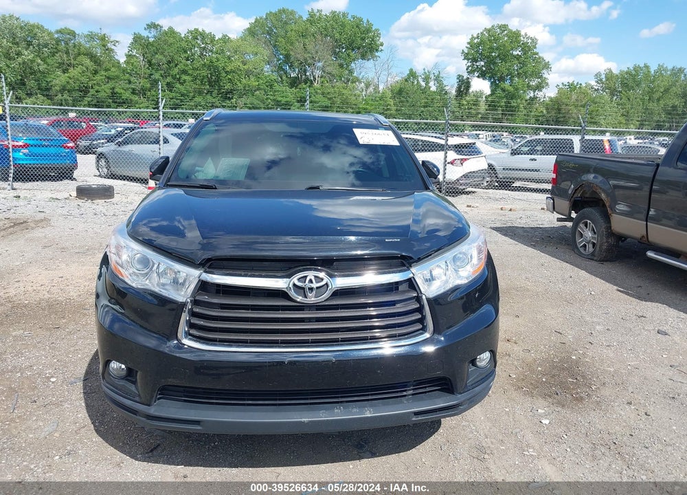 2014 TOYOTA HIGHLANDER XLE V6 VIN: 5TDJKRFHXES010507