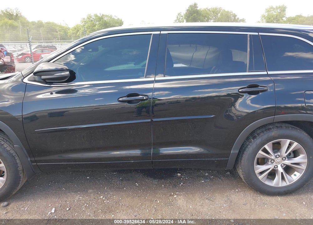 2014 TOYOTA HIGHLANDER XLE V6 VIN: 5TDJKRFHXES010507