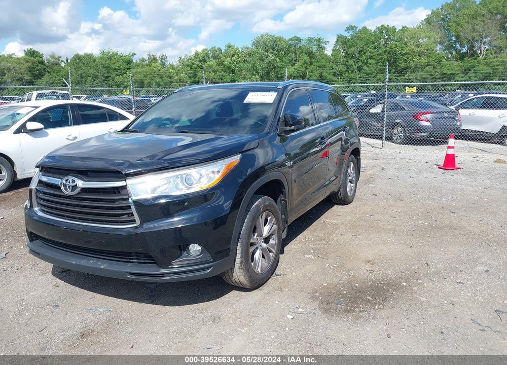 2014 TOYOTA HIGHLANDER XLE V6 VIN: 5TDJKRFHXES010507