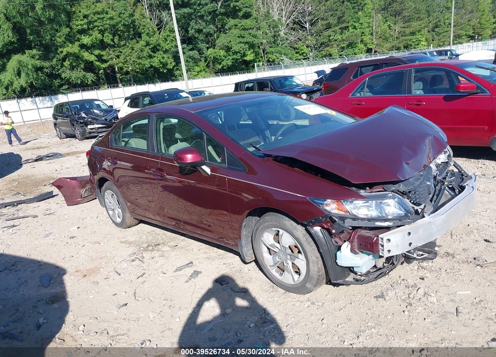 2013 HONDA CIVIC LX VIN: 19XFB2F59DE077563