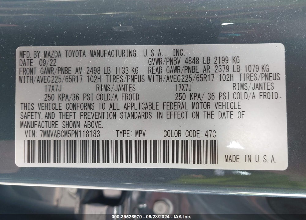 2023 MAZDA CX-50 2.5 S PREFERRED PLUS VIN: 7MMVABCM5PN118183