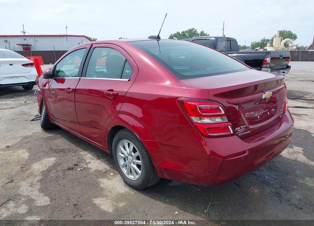 2018 CHEVROLET SONIC LT AUTO VIN: 1G1JD5SHXJ4116592