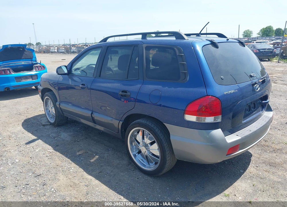 2006 HYUNDAI SANTA FE GLS VIN: KM8SC13D96U098768