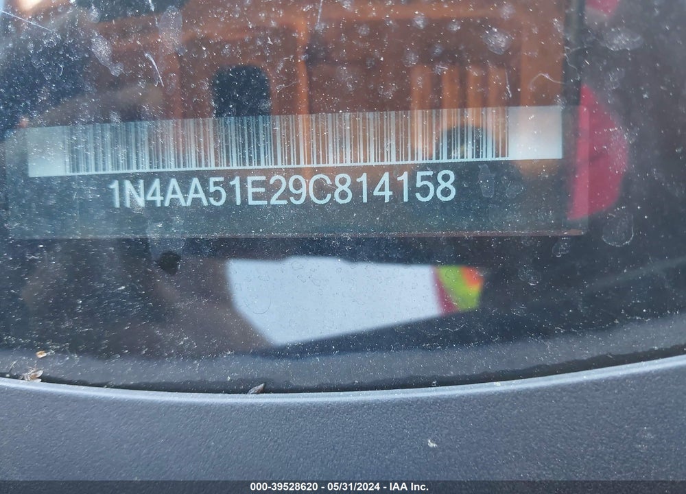 2009 NISSAN MAXIMA 3.5 SV VIN: 1N4AA51E29C814158