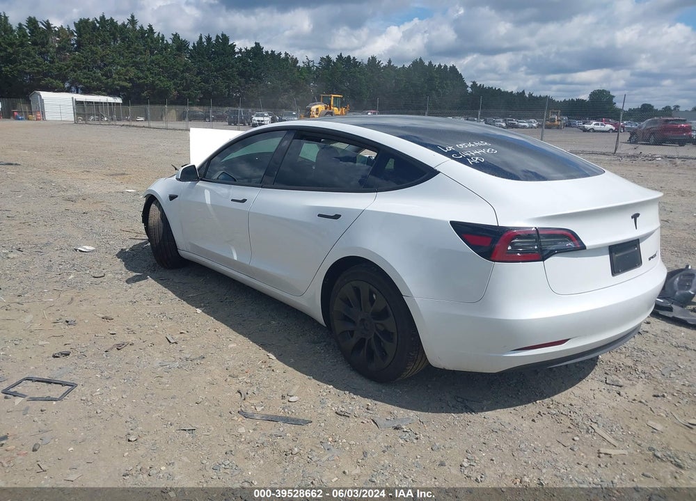 2023 TESLA MODEL 3 REAR-WHEEL DRIVE VIN: 5YJ3E1EA2PF652281