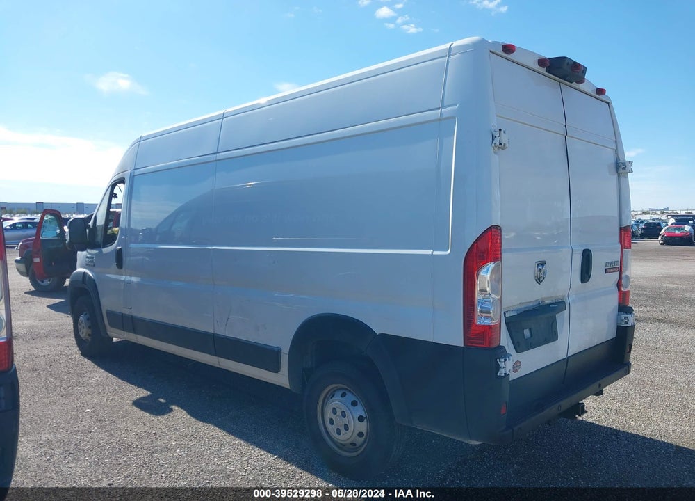 2021 RAM PROMASTER 2500 HIGH ROOF 159 WB VIN: 3C6LRVDG1ME565594