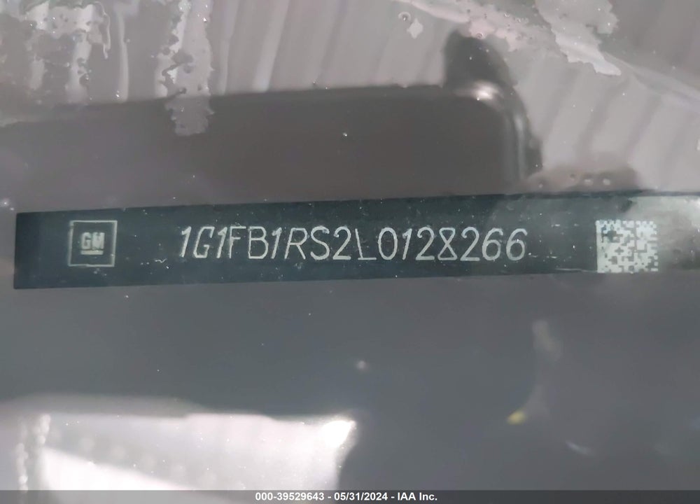 2020 CHEVROLET CAMARO RWD 1LT VIN: 1G1FB1RS2L0128266
