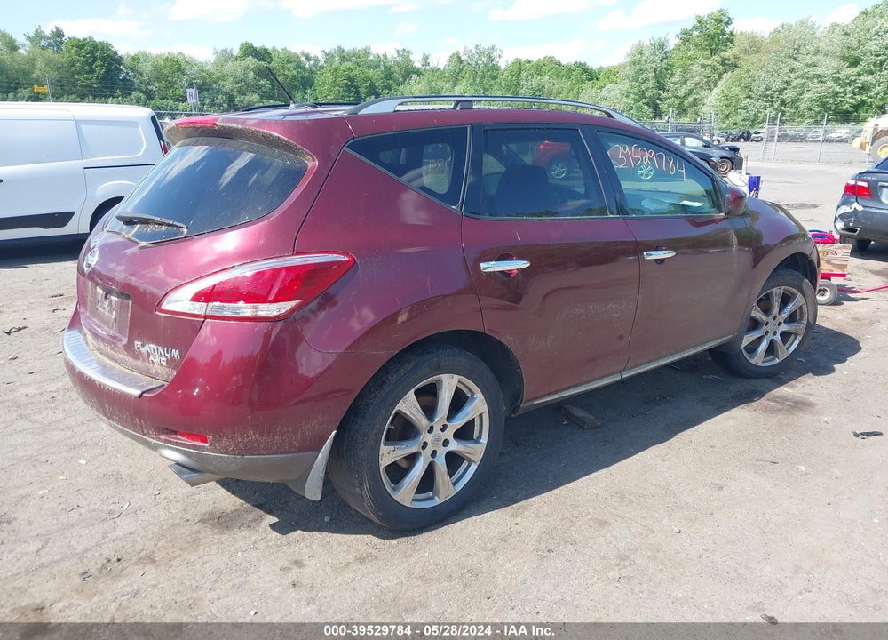 2012 NISSAN MURANO LE VIN: JN8AZ1MW4CW212274