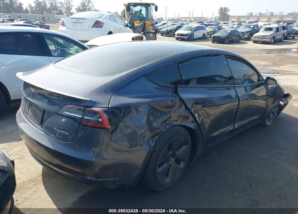 2022 TESLA MODEL 3 LONG RANGE DUAL MOTOR ALL-WHEEL DRIVE VIN: 5YJ3E1EB3NF249058