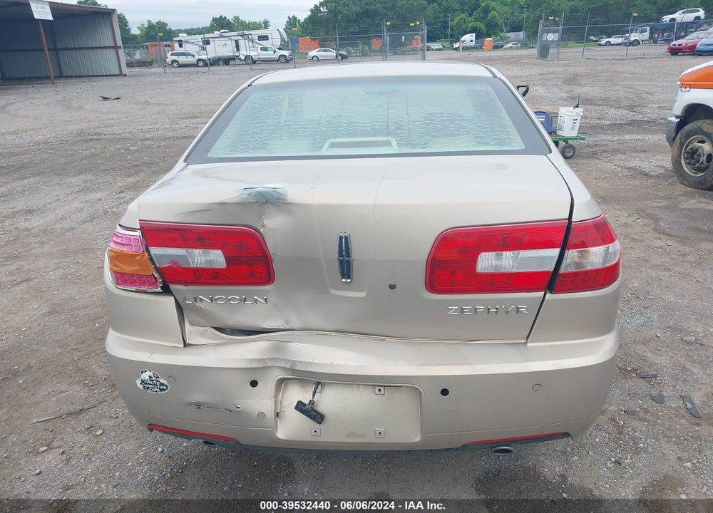 2006 LINCOLN ZEPHYR VIN: 3LNHM26106R635095