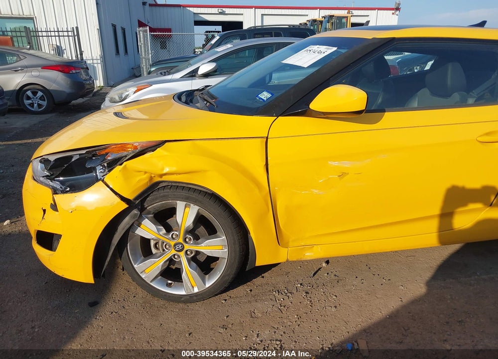 2013 HYUNDAI VELOSTER BASE W/BLACK VIN: KMHTC6AD6DU179809