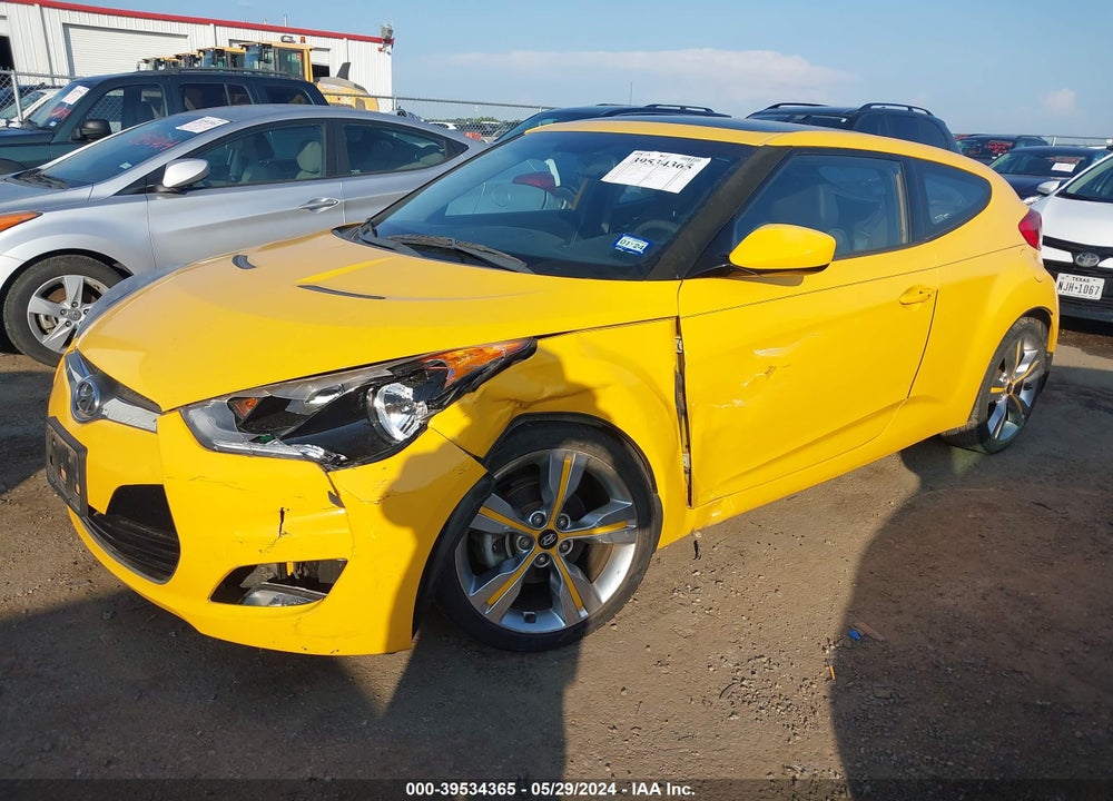 2013 HYUNDAI VELOSTER BASE W/BLACK VIN: KMHTC6AD6DU179809