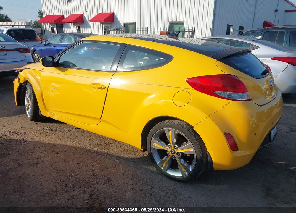 2013 HYUNDAI VELOSTER BASE W/BLACK VIN: KMHTC6AD6DU179809