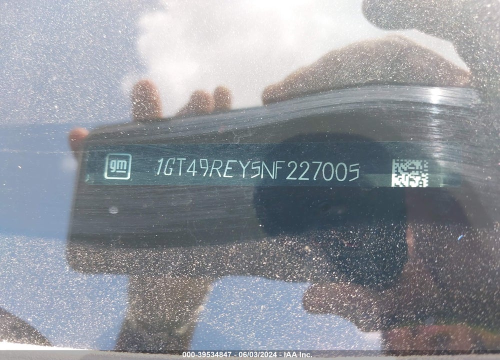 2022 GMC SIERRA 2500HD VIN: 1GT49REY5NF227005