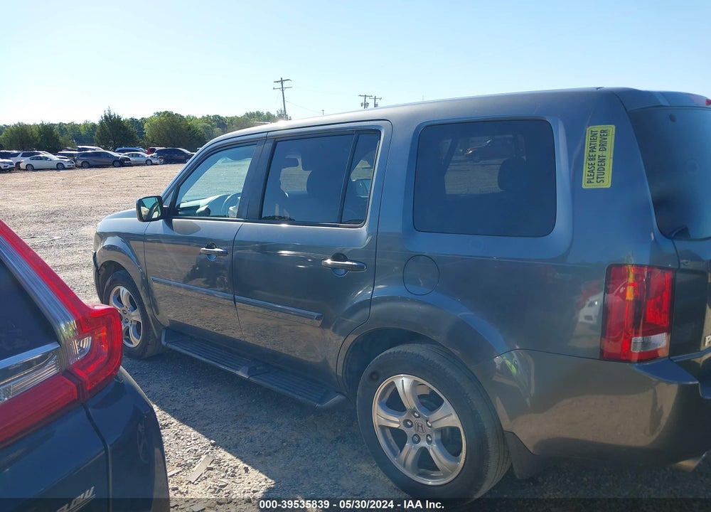 2013 HONDA PILOT EX-L VIN: 5FNYF3H51DB007212