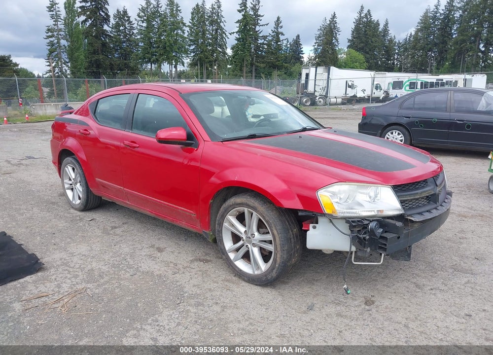 2013 DODGE AVENGER SXT VIN: 1C3CDZCB7DN692676