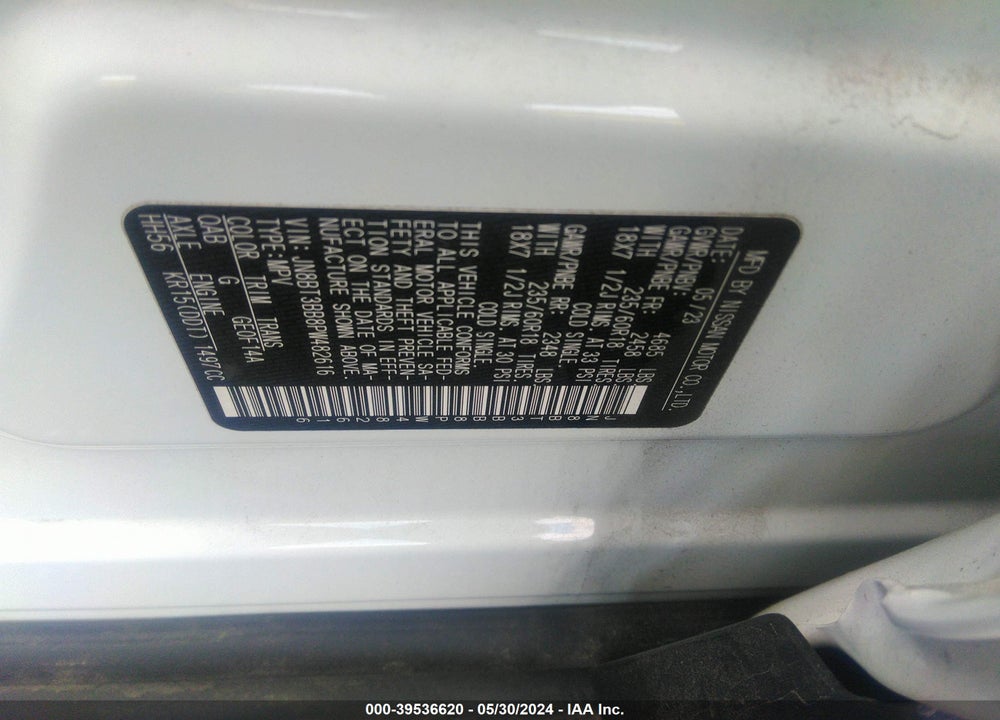 2023 NISSAN ROGUE SV INTELLIGENT AWD VIN: JN8BT3BB8PW482616
