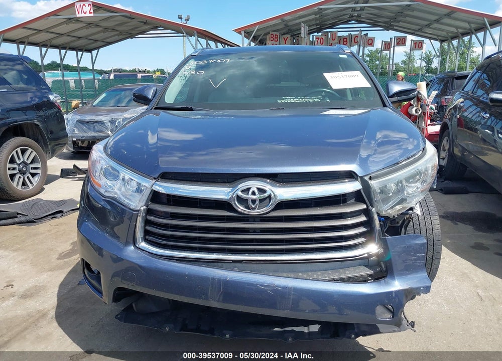 2016 TOYOTA HIGHLANDER XLE V6 VIN: 5TDJKRFH4GS284286