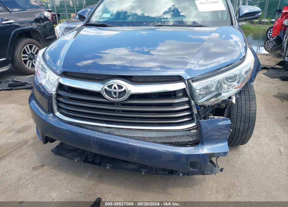 2016 TOYOTA HIGHLANDER XLE V6 VIN: 5TDJKRFH4GS284286