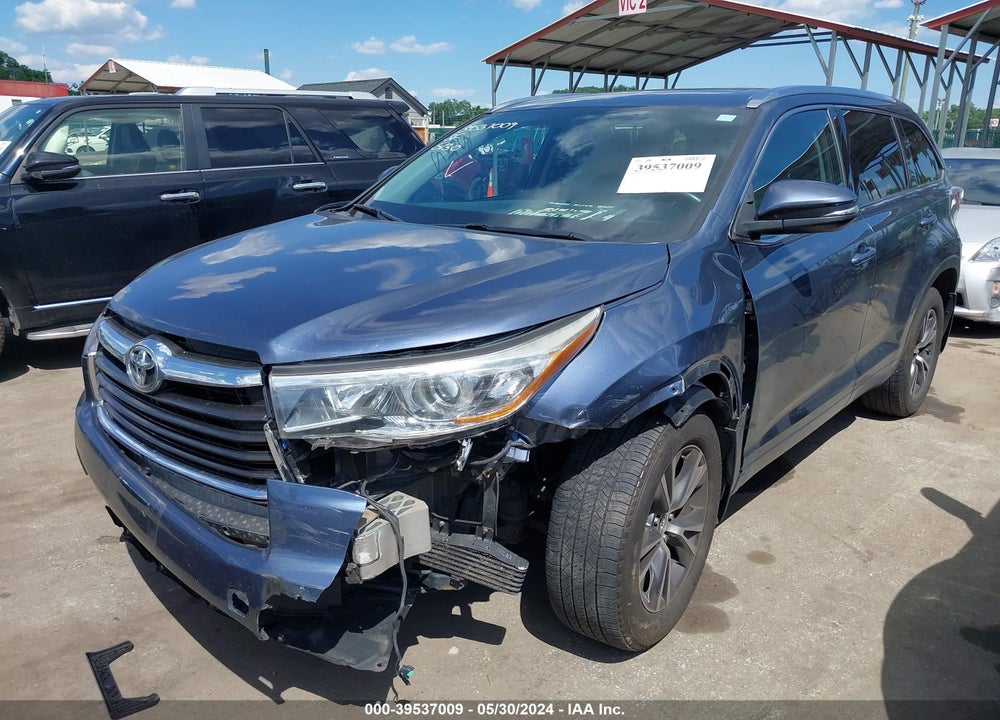 2016 TOYOTA HIGHLANDER XLE V6 VIN: 5TDJKRFH4GS284286