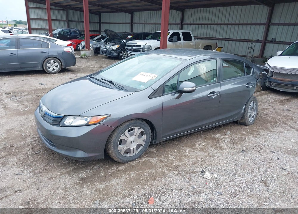 2012 HONDA CIVIC HYBRID VIN: JHMFB4F39CS004004