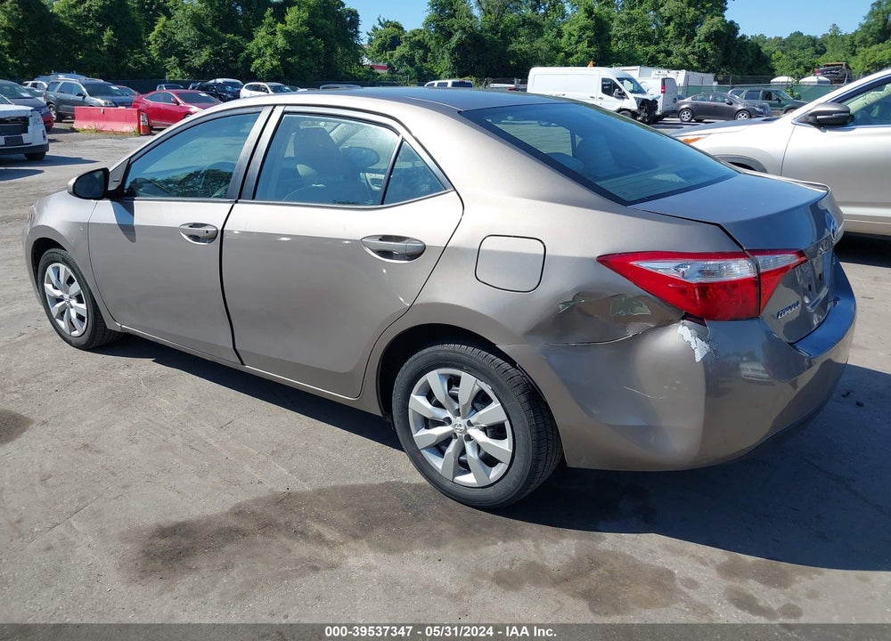 2015 TOYOTA COROLLA LE VIN: 2T1BURHE7FC420516