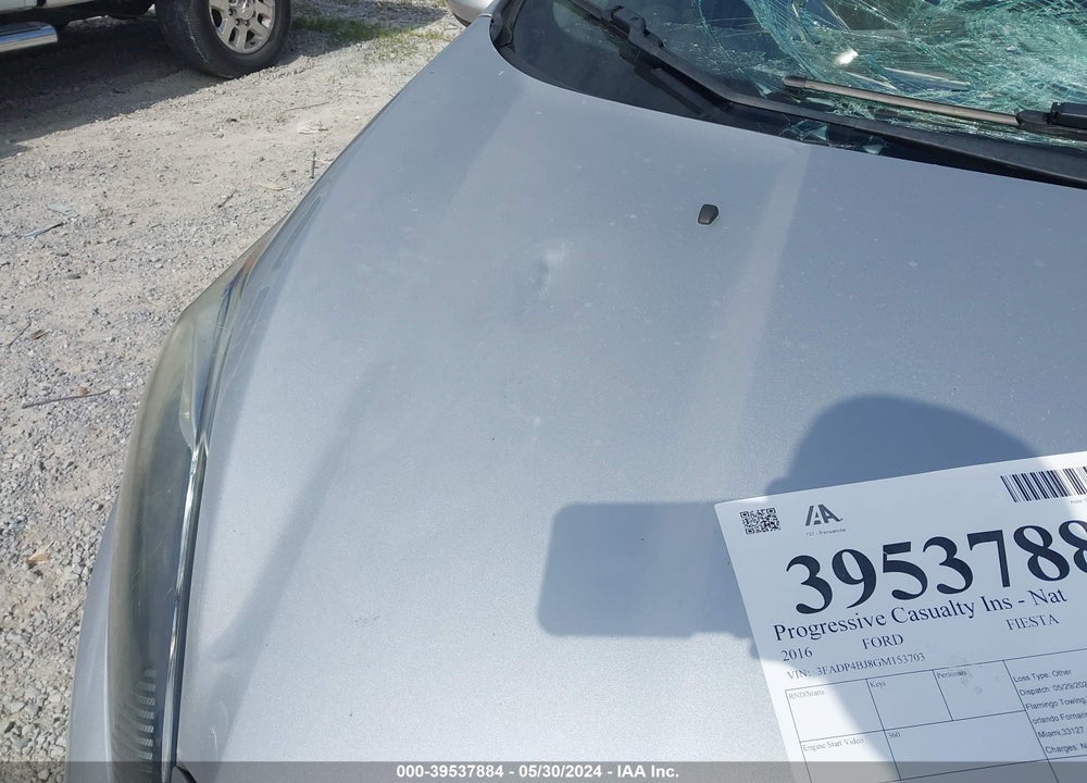 2016 FORD FIESTA SE VIN: 3FADP4BJ8GM153703