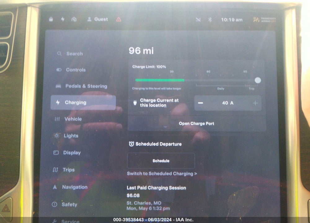 2014 TESLA MODEL S VIN: 5YJSA1H13EFP53121