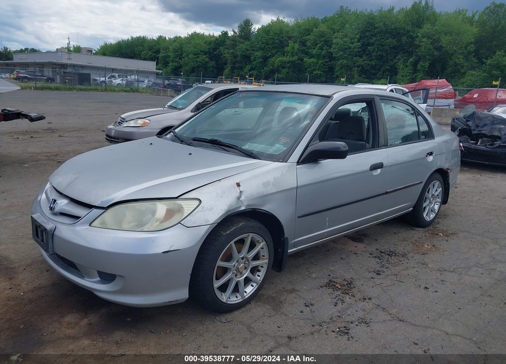 2005 HONDA CIVIC VP VIN: 1HGES16345L008567