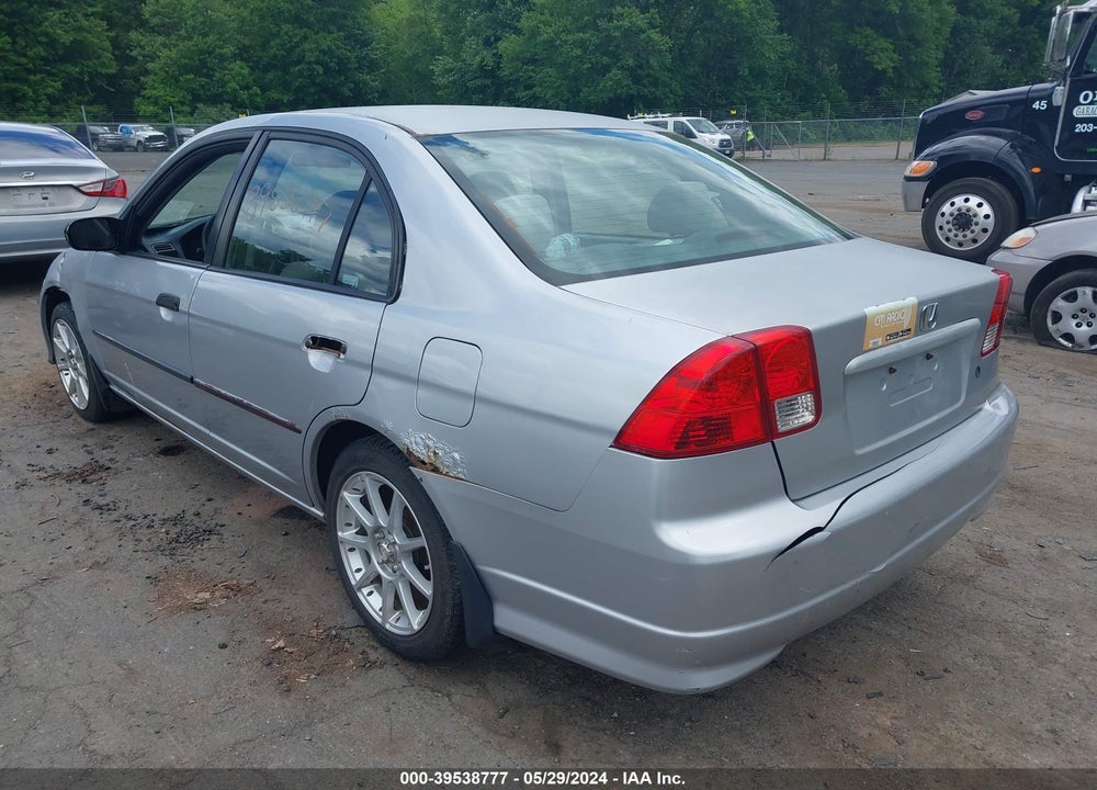 2005 HONDA CIVIC VP VIN: 1HGES16345L008567