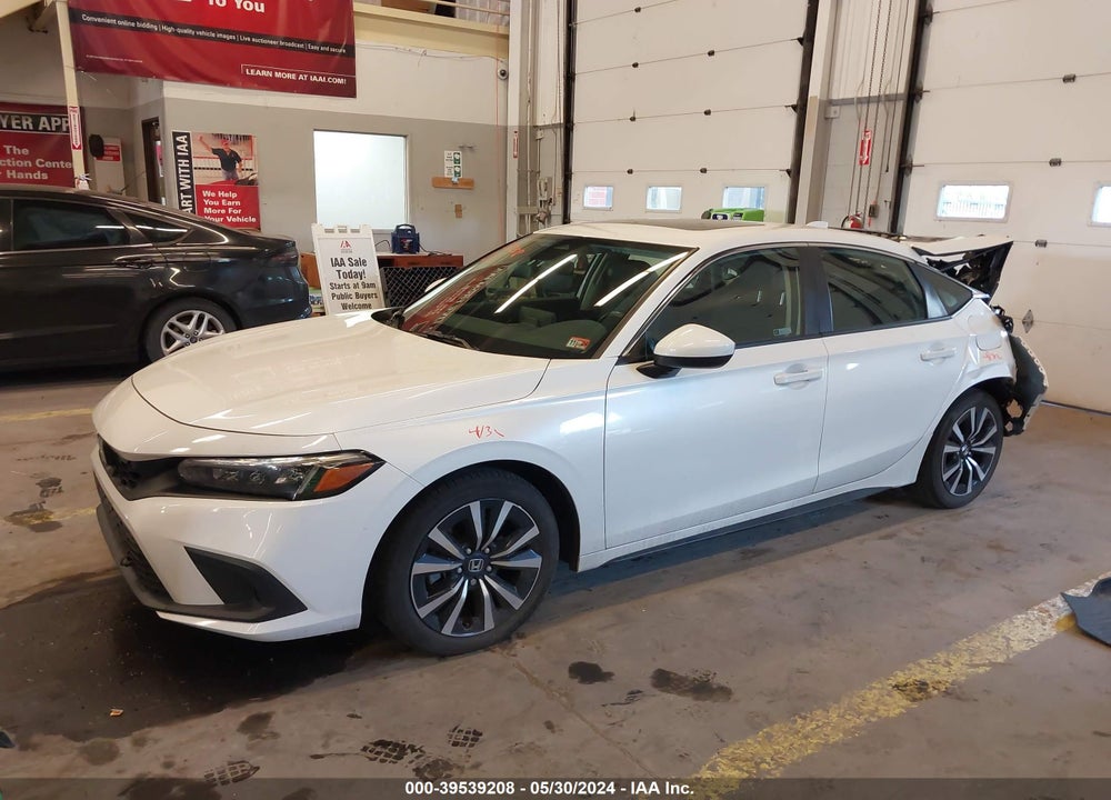 2022 HONDA CIVIC EX-L VIN: 19XFL1H75NE005928