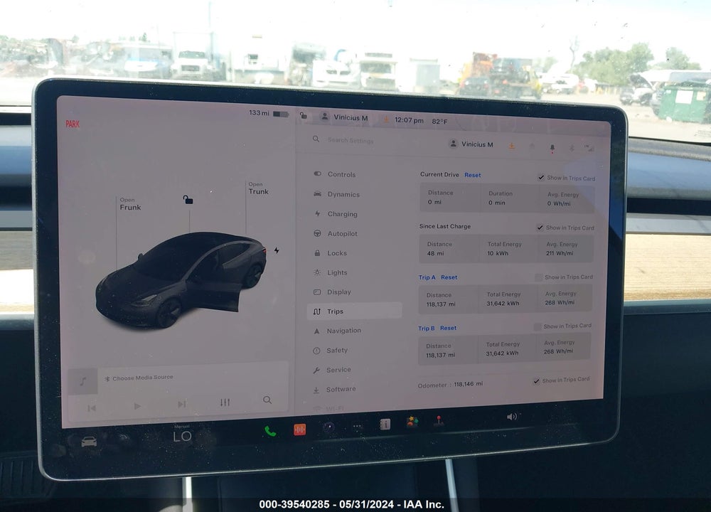 2019 TESLA MODEL 3 LONG RANGE/PERFORMANCE VIN: 5YJ3E1EB3KF359619