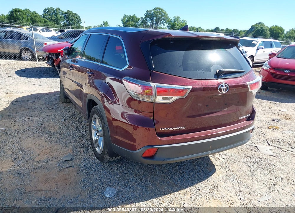 2015 TOYOTA HIGHLANDER VIN: 5TDDKRFH3FS184420