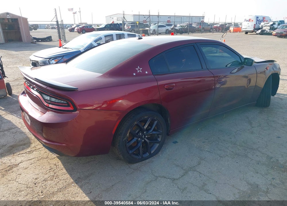 2019 DODGE CHARGER SXT RWD VIN: 2C3CDXBG4KH726175