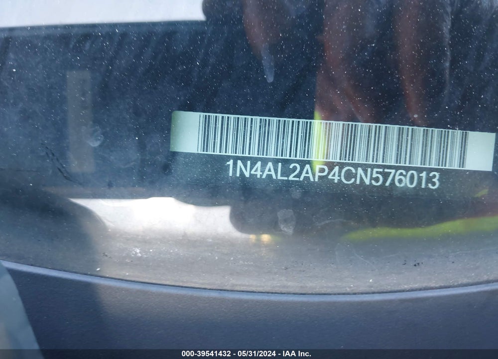 2012 NISSAN ALTIMA 2.5 S VIN: 1N4AL2AP4CN576013
