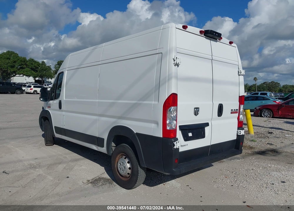 2021 RAM PROMASTER 1500 HIGH ROOF 136 WB VIN: 3C6LRVBG3ME539954