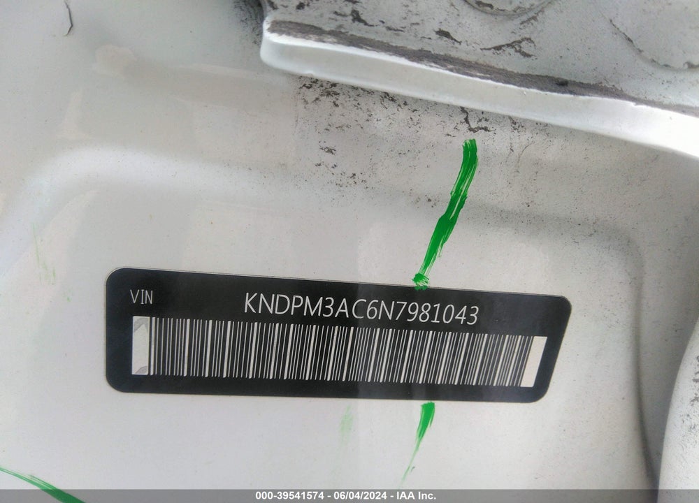 2022 KIA SPORTAGE LX VIN: KNDPM3AC6N7981043