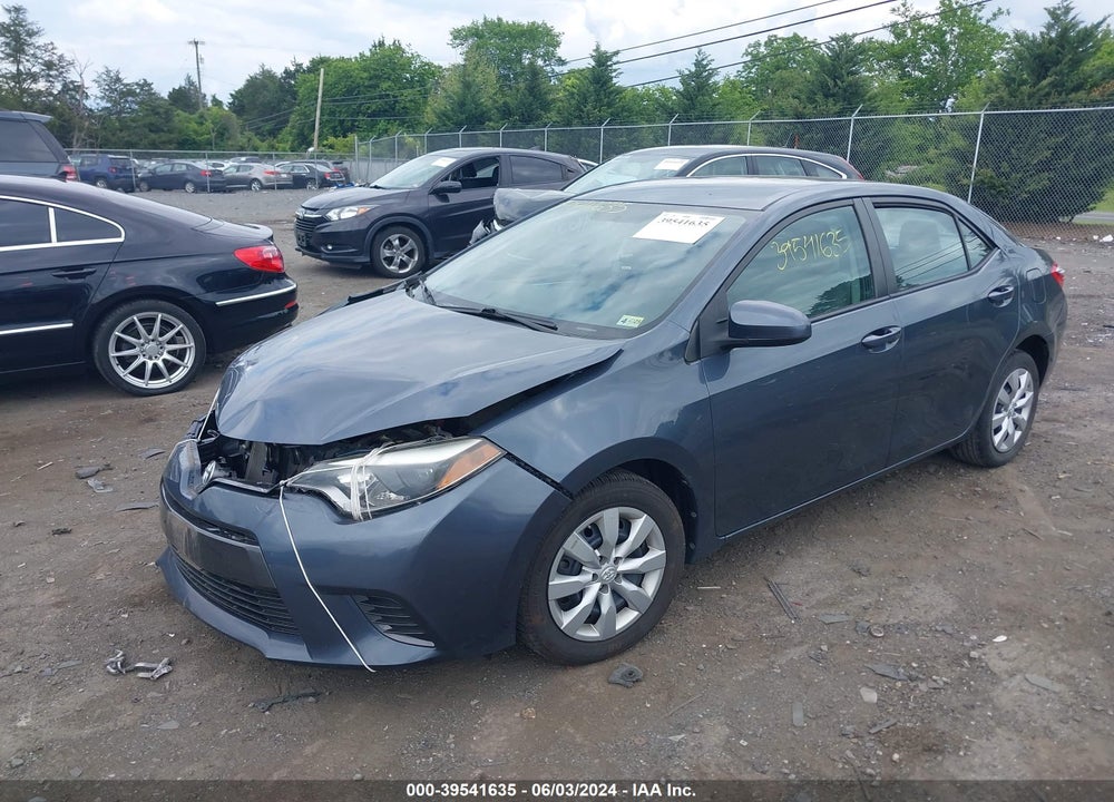 2016 TOYOTA COROLLA LE VIN: 2T1BURHE2GC526521