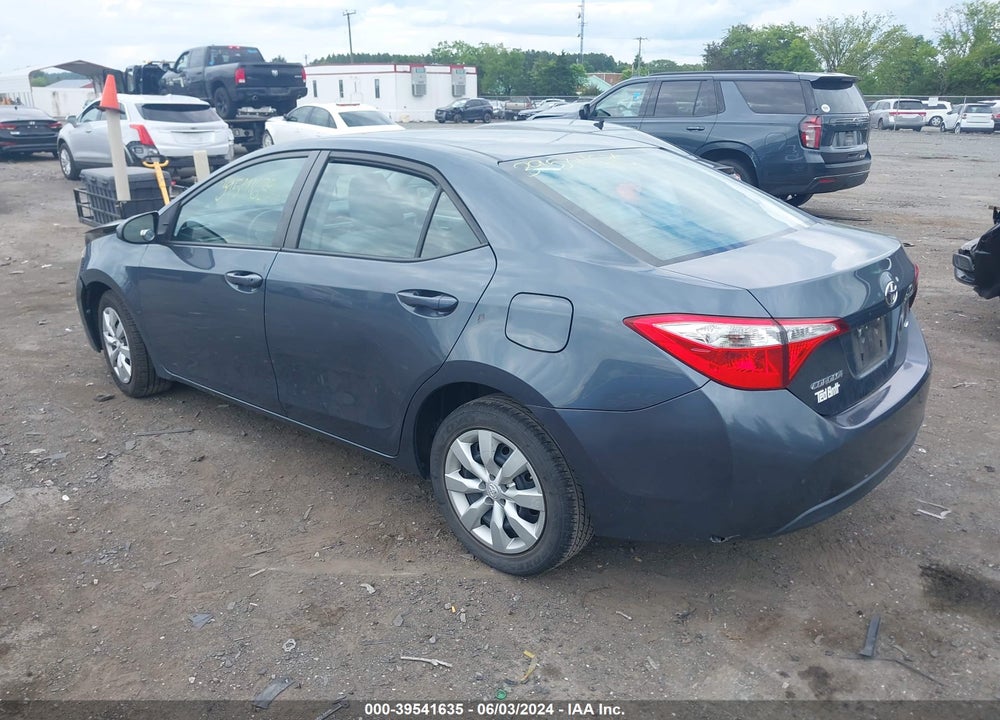 2016 TOYOTA COROLLA LE VIN: 2T1BURHE2GC526521
