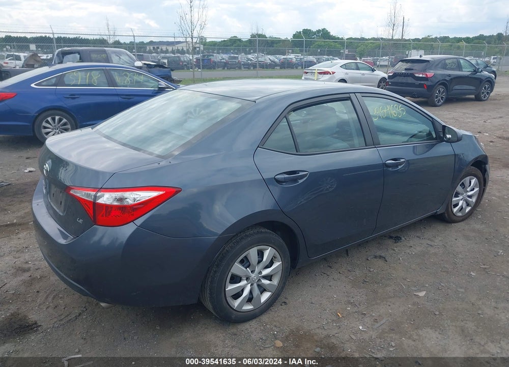 2016 TOYOTA COROLLA LE VIN: 2T1BURHE2GC526521